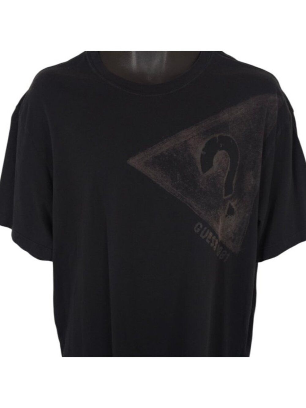 Guess T Shirt Mens Size XL Black Retro Streetwear